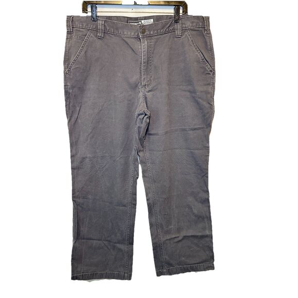 Carhartt Rugged Flex Relaxed Fit Canvas Work Pant BN2291-M Gray Men's 38x28 - Picture 1 of 8